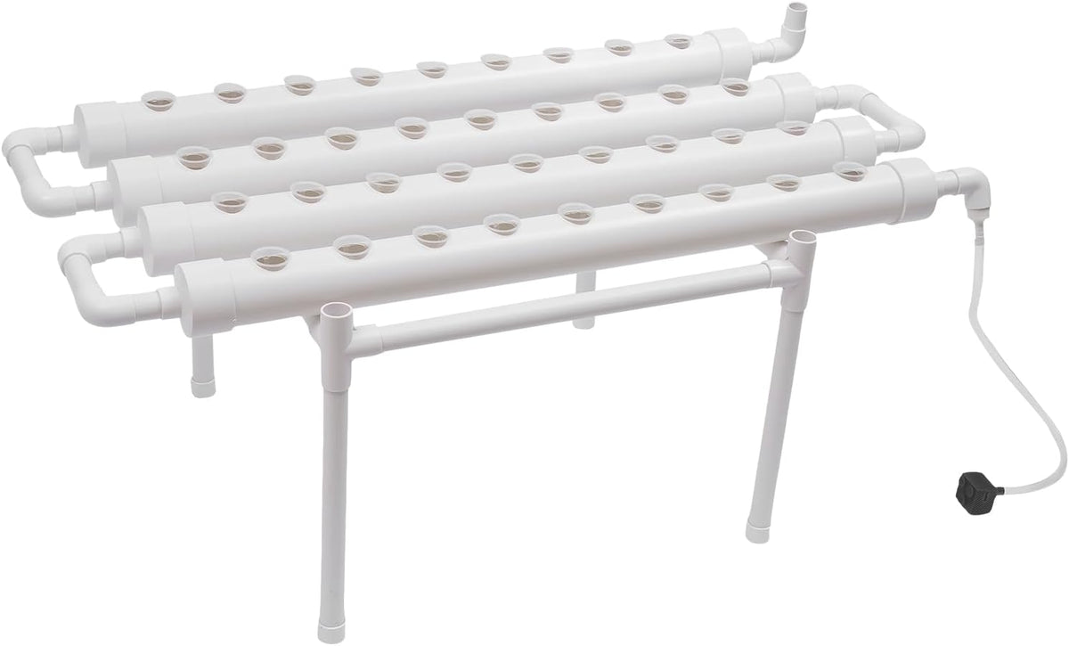 Kit de cultivo hidropónico de 3 capas 108 espacios de plantación Sistemas de cultivo de plantas hidropónicas sin suelo Sistema de cultivo de plantas hidropónicas en tubos para verduras (una sola capa con 36 agujeros)
