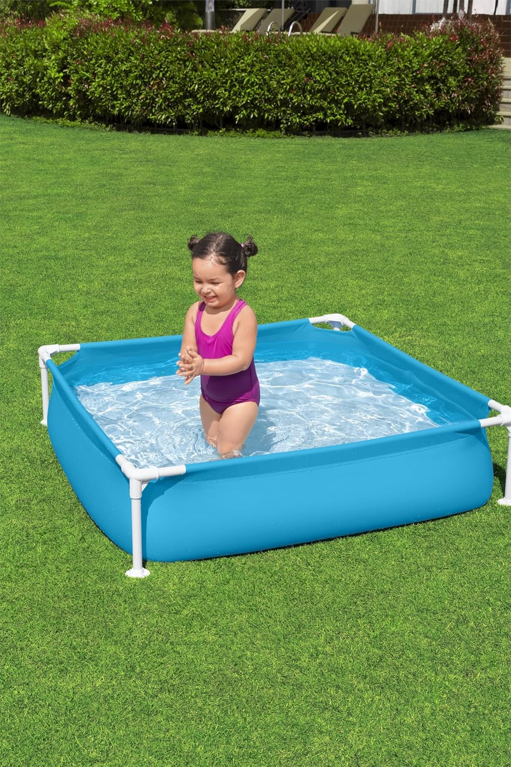 Piscina Bestway My First Frame 122 x 122 x 30,5 cm, azul, rectangular