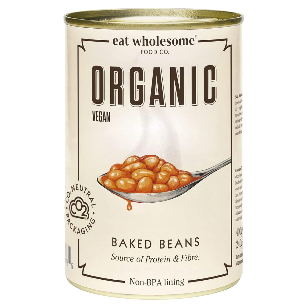 Eat Wholesome Garbanzos Orgánicos, 400 g (Paquete de 12) - Cocidos en Agua, Sin Sal Añadida, 100% Naturales, Fuente de Proteínas, Vegano, Forro Sin BPA y Envase Neutro de CO2