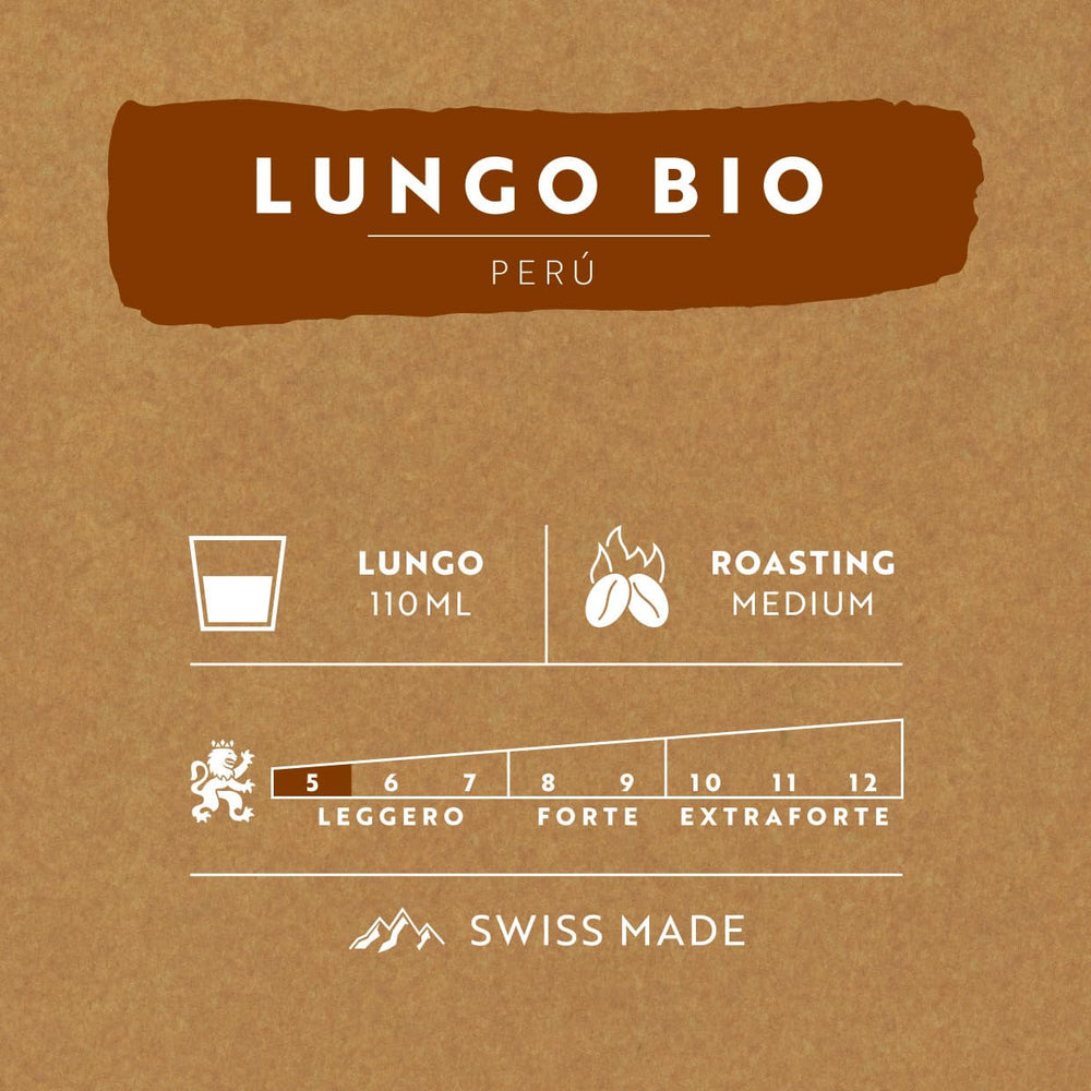 Café Royal Peru Lungo Bio – Nespresso®-kompatible Kaffeekapseln, 100% Arabica aus Peru, cremig, Intensität 5/12, Fairtrade, 100 Kapseln