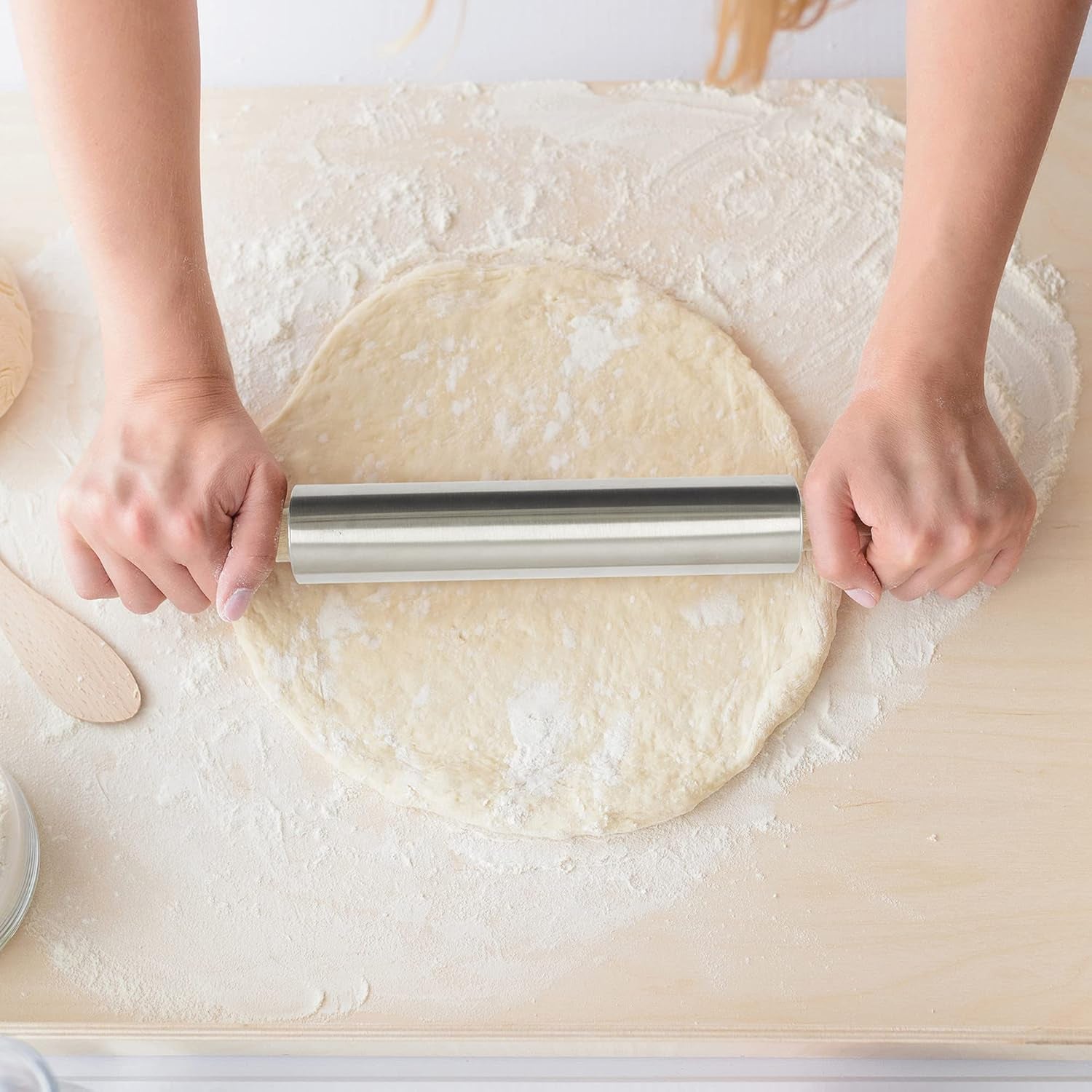 RODILLO DE ACERO INOXIDABLE. H.42 P.5CM