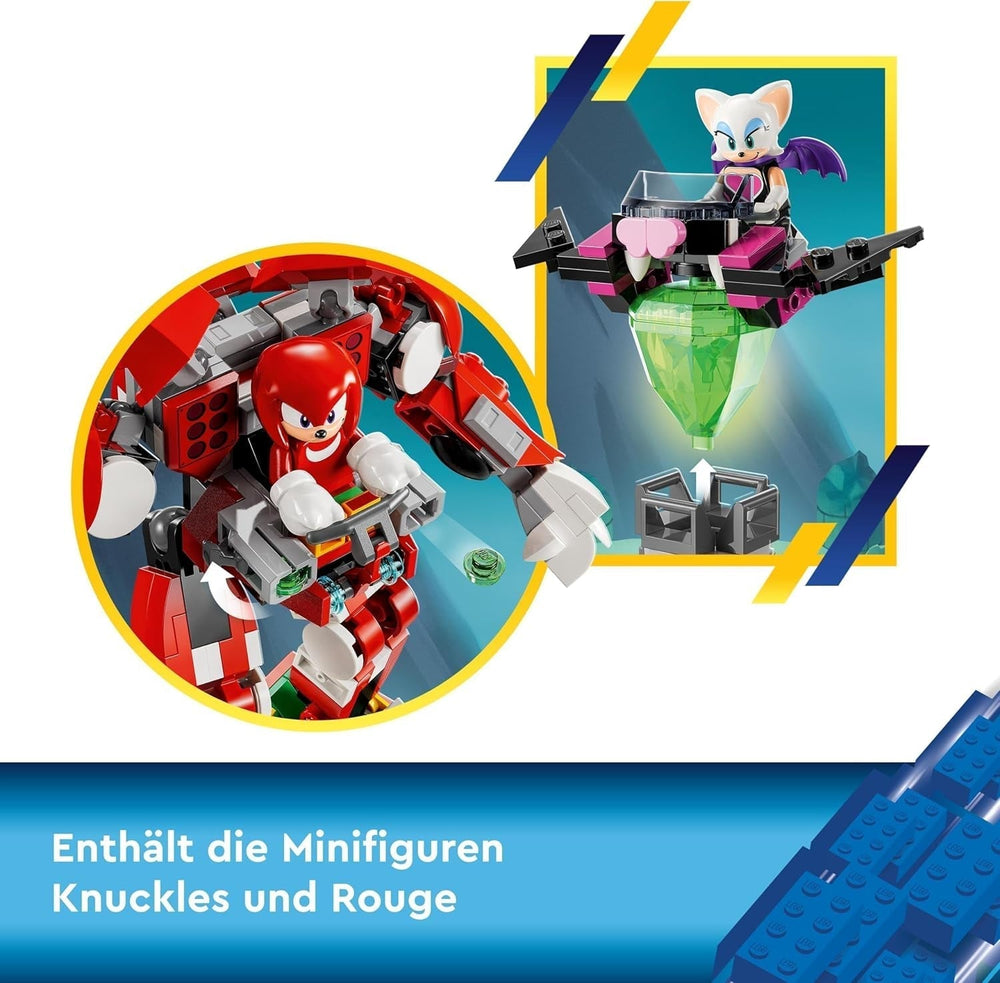 LEGO Sonic the Hedgehog Knuckles 'Guardian Mech', jucărie figurină de acțiune pentru băieți și fete cu vârsta de 8 ani și peste, cu Master Emerald și alte figurine din jocul video, idee de cadou pentru copii 76996 Seturi de constructie Besuche den LEGO-Store