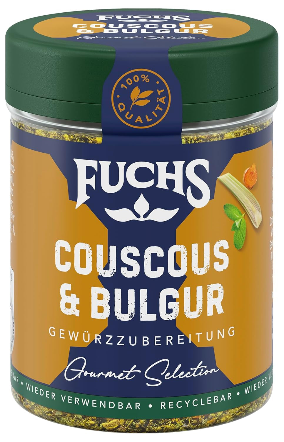 Fuchs Gewürze Gourmet Selection Naher Osten-Afrika – Dukkah Gewürzmischung, nachfüllbarer Gewürz Mix, zum Verfeinern von Fisch und Lamm, vegano, 50 g