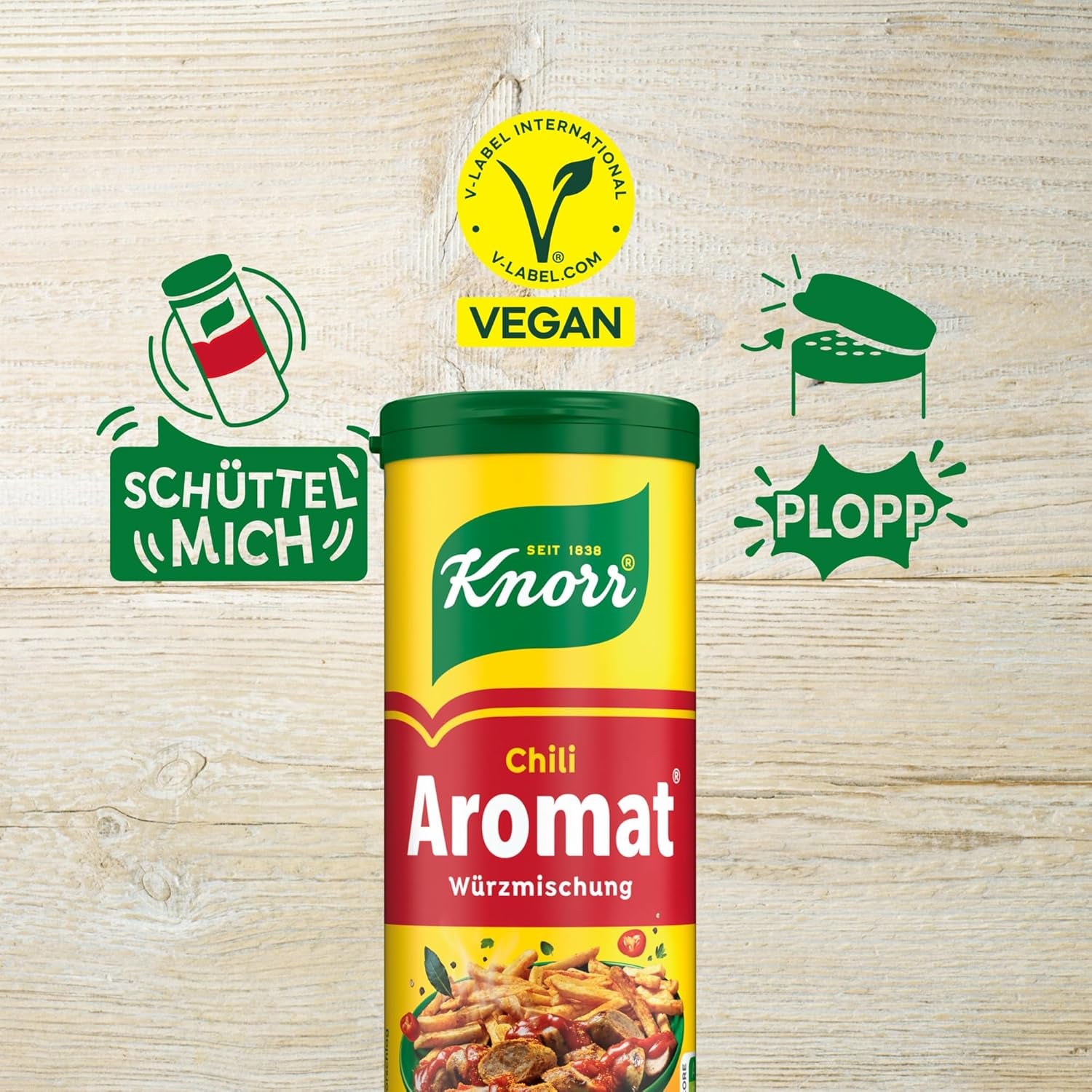 Knorr Würzmischung Chili Flavored para platos rápidos para condimentar y condimentar patatas, pastas, verduras y más 90 g