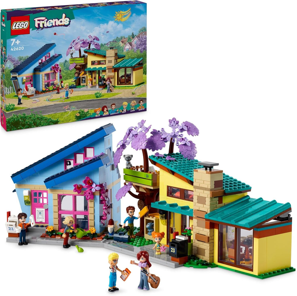LEGO Friends Casa Familiar Olly y Paisley, Casa de Muñecas con Figuras y Accesorios, Juego de Casa de Dos Pisos y Casa en el Árbol, Regalo Creativo para Niñas y Niños Mayores de 7 Años 42620 Juegos de Construcción Besuche den LEGO-Store Single
