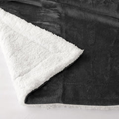 Manta Acogedora 150X200Cm Manta De Lana Negra Manta Living Sherpa Sofá Manta para Sofá Cálido Invierno Suave (Negro, 150X200Cm) Good Nite Beds and Blankets