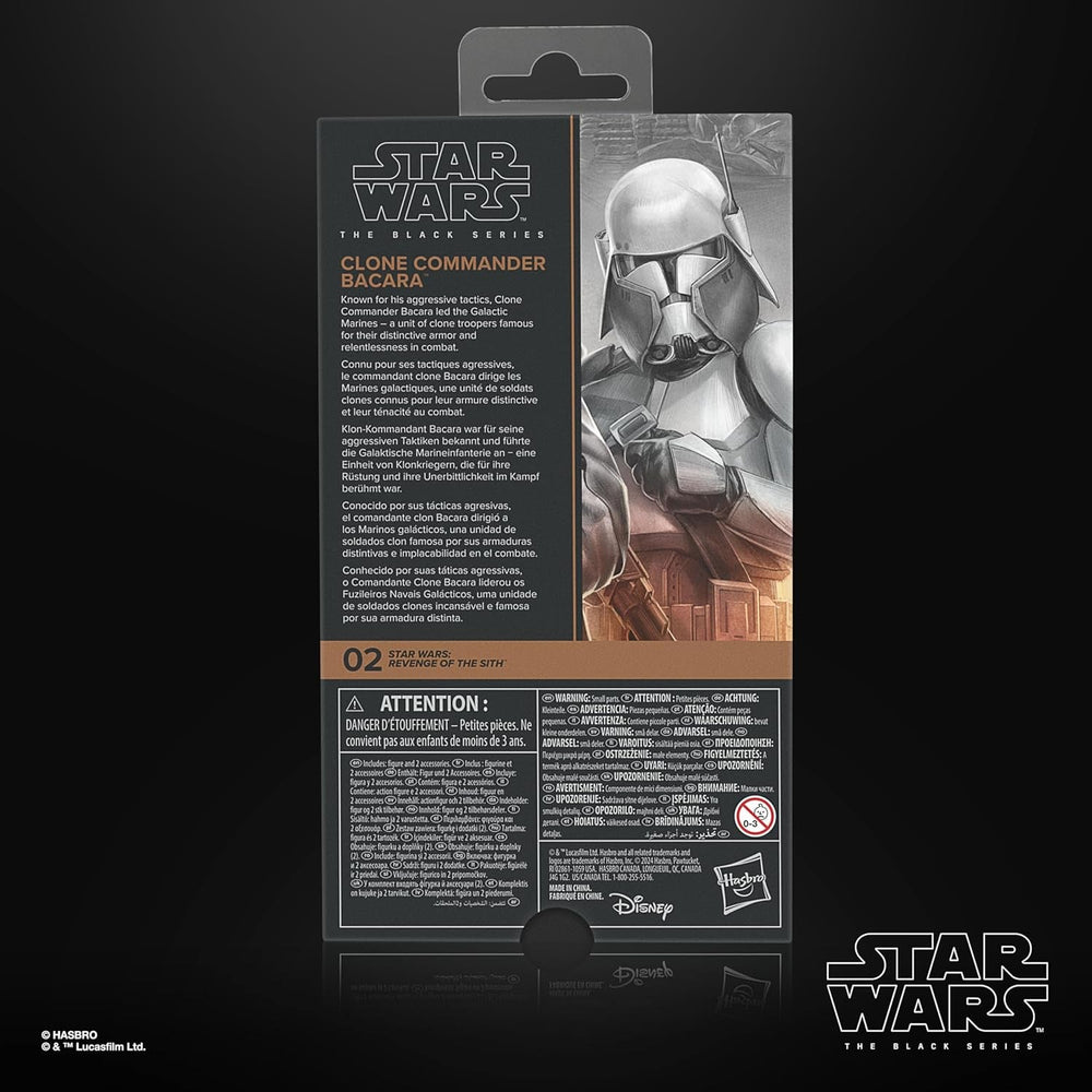 Star Wars Black Series Clone Commander Bacara, Star Wars: Ahsoka Figura coleccionable premium (15 cm) Figuras de acción Naty Shop