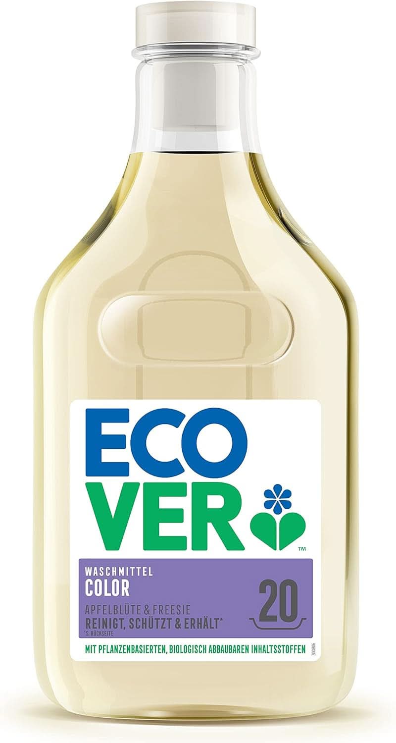 Ecover Color Apple Blossom & Freesia Laundry Detergent, Detergente líquido con ingredientes vegetales para conservar y proteger la ropa Naty Shop