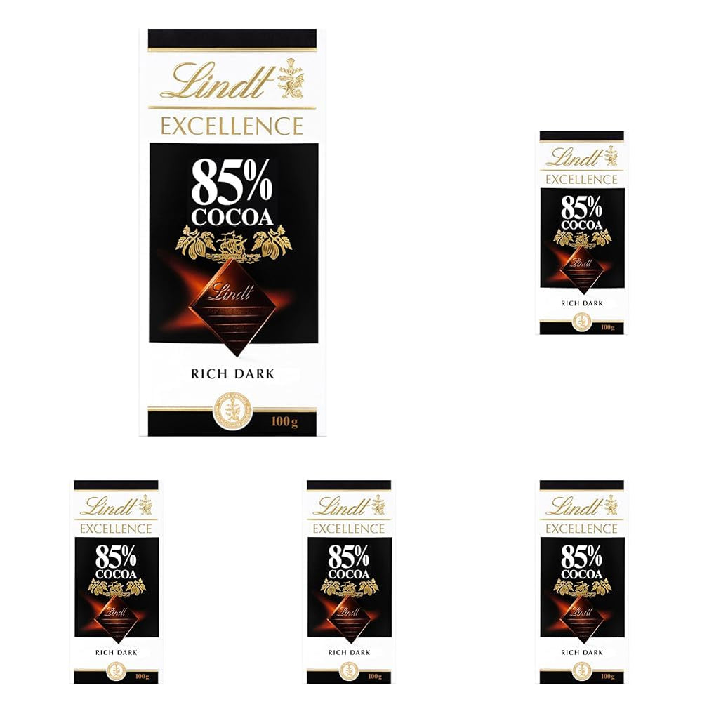 Chocolate Lindt | Barra EXCELENCIA 85% Cacao | 100g | Chocolate extra oscuro | Barra de chocolate vegana