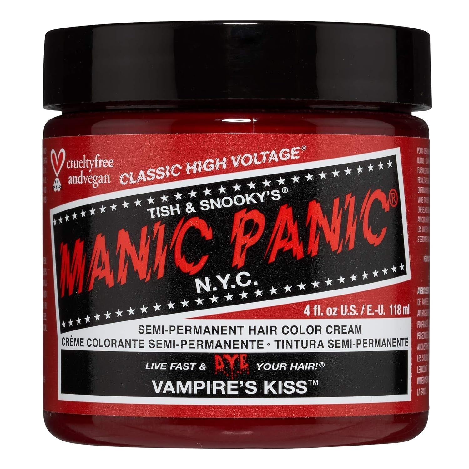 Manic Panic Electric Lizard Classic Cream, vegan, fără cruzime, vopsea de păr verde semipermanentă 118ml