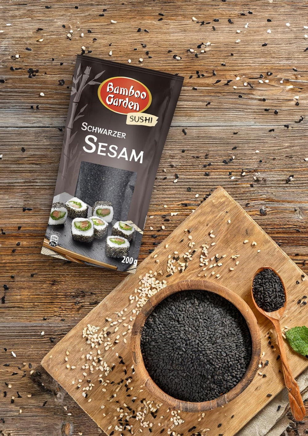 Bamboo Garden Sésamo negro, 200 g (Verpackungsdesign kann abweichen)