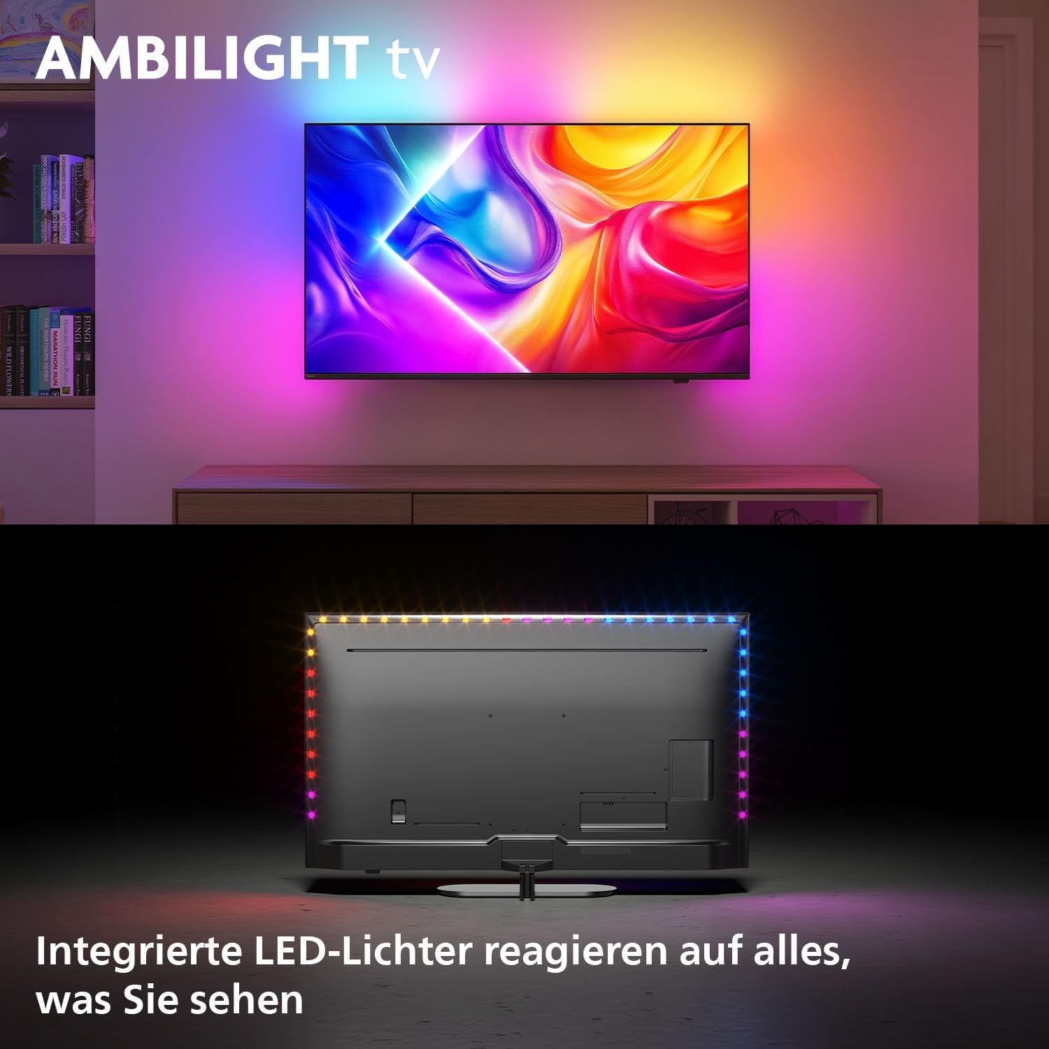 Televizor inteligent Philips Ambilight „The One” 50PUS9000 4K QLED - ecran de 50 de inci cu P5 Perfect Picture Engine Ultra HD, sistem de operare Titan, Dolby Vision și sunet Dolby Atmos