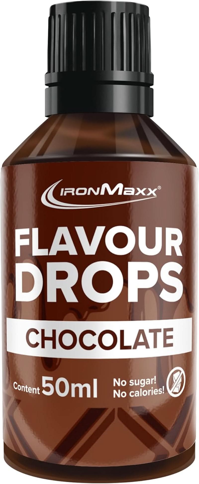 Gotas saborizadas Ironmaxx - Sin calorías y sin azúcar, 50 ml Sabores Naty Shop Chocolate