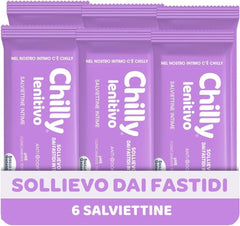 Chilly Lenitivo - Toallitas Limpiadoras Calmantes, Pack de 6 Toallitas Húmedas Bebé Naty Shop