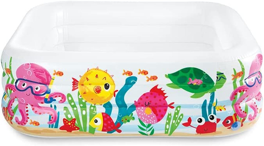 Intex 57471NP - Acuario inflable, vinilo, multicolor, 159x159x50 cm