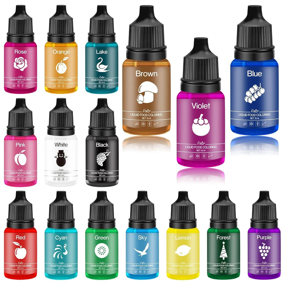 Coloranti alimentari lichizi, concentrati, pentru prajituri Naty Shop 16 x 10 ml