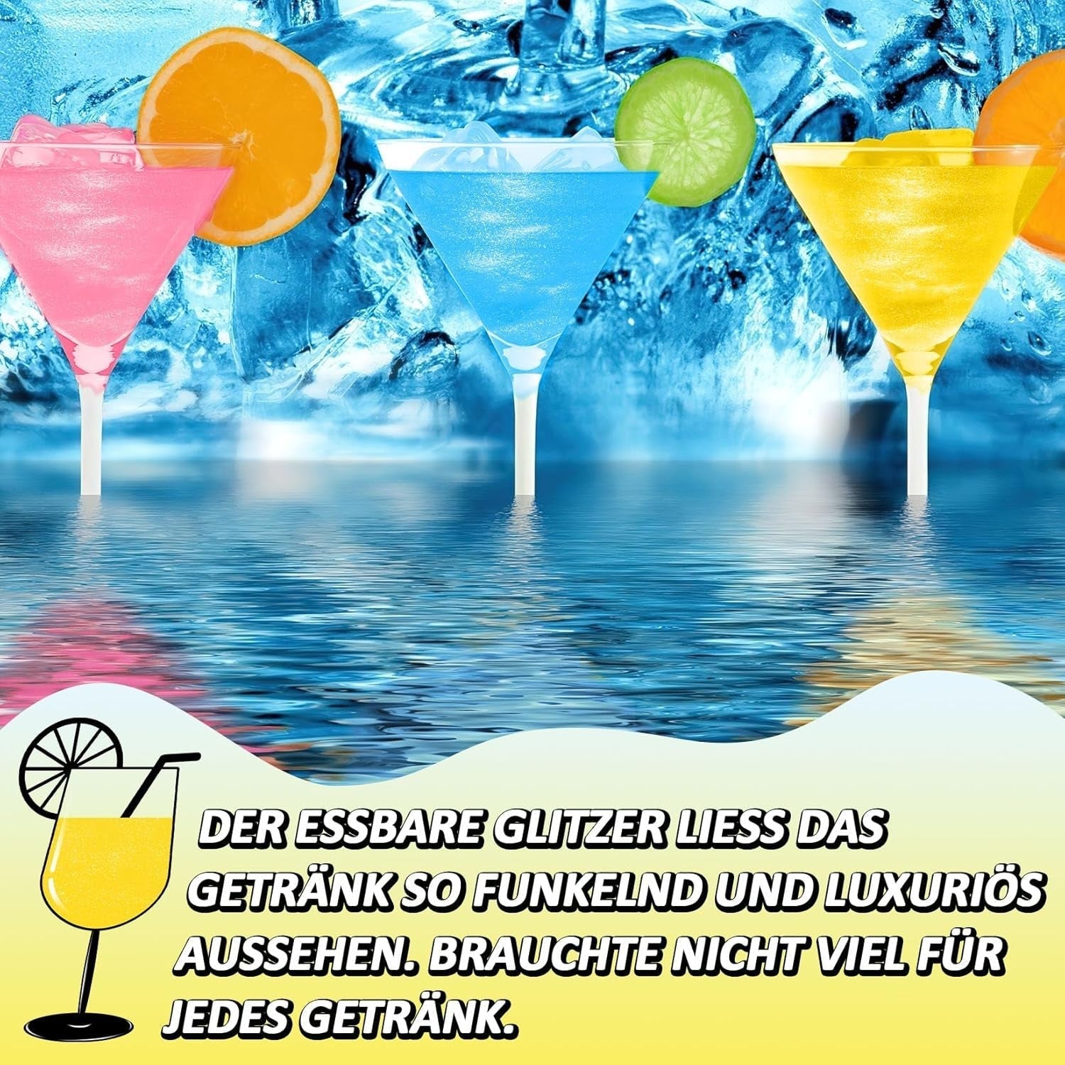 Kicofood, purpurina comestible, 5 gramos, varios colores Glitter Naty Shop