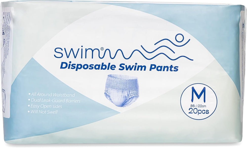 Pañales de natación desechables tamaño 7 - 36 piezas - Discretos, transpirables y respetuosos con la piel - Pañales de natación para bebés - Proporciona seguridad al nadar - 18-30 kg