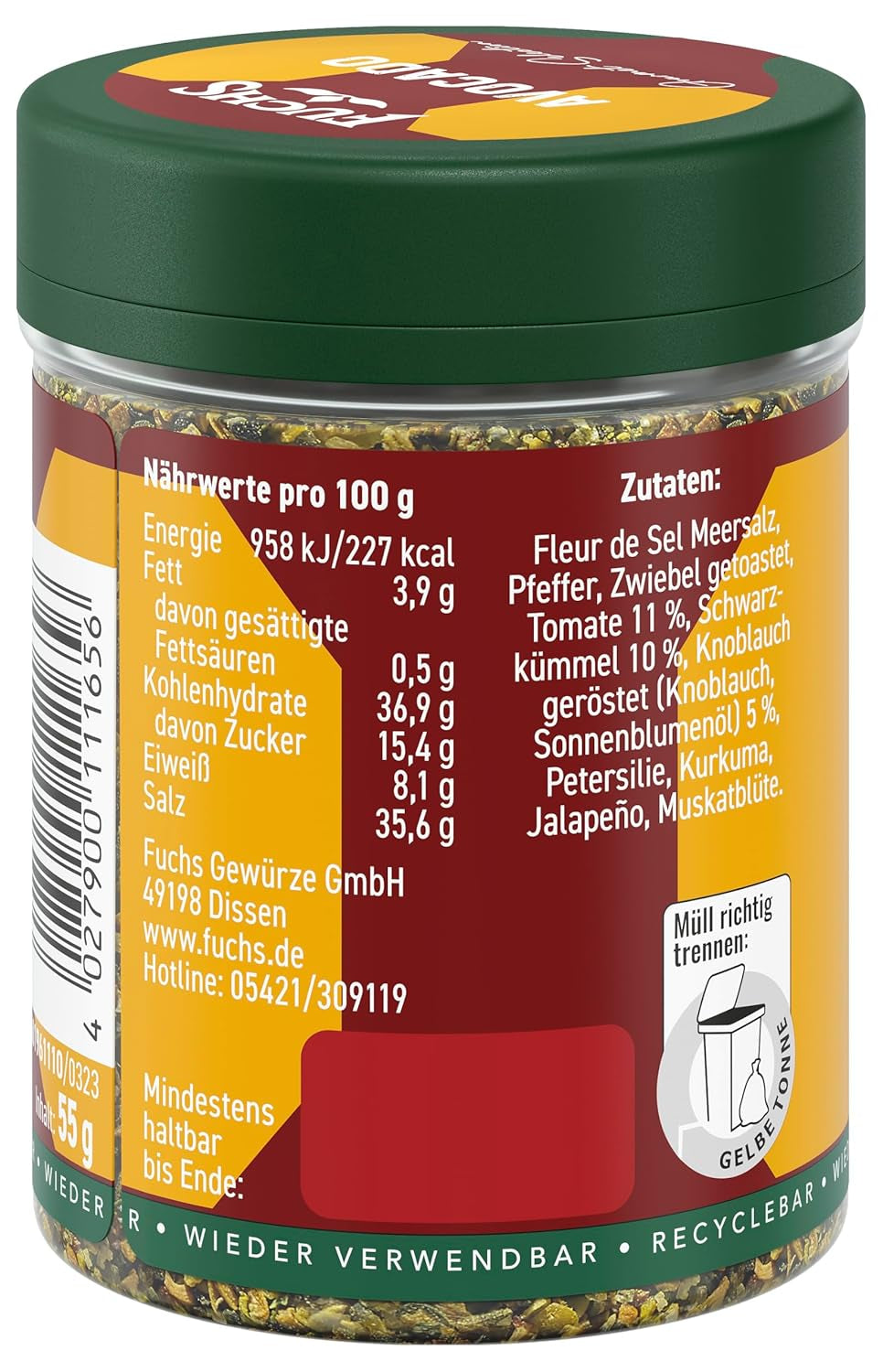 Fuchs Gourmet Selection Aguacate Gewürzzubereitung, 55 g