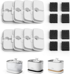 PETLIBRO Filtro Katzenbrunnen 8er Pack para Dockstream Trinkbrunnen para Katze PLWF005, PLWF115, PLWF105, PLWF305, 4-Monats PETLIBRO Trinkbrunnen Filter Filtro sustituto para Katzentrinkbrunnen