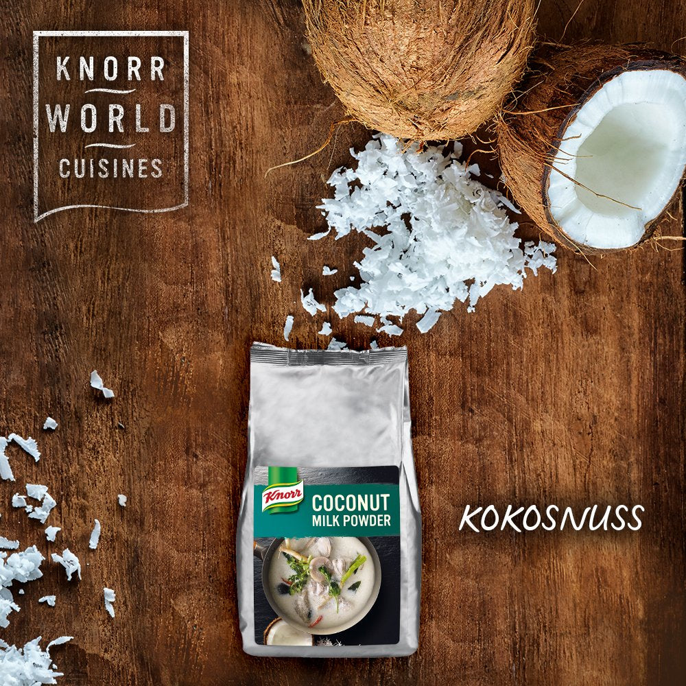 Knorr Kokosmilch Pulver (leche en polvo con 20 frischen Kokosnüssen, ergibt 6,6 litros Kokosmilch) 1er paquete (1 x 1 kg)