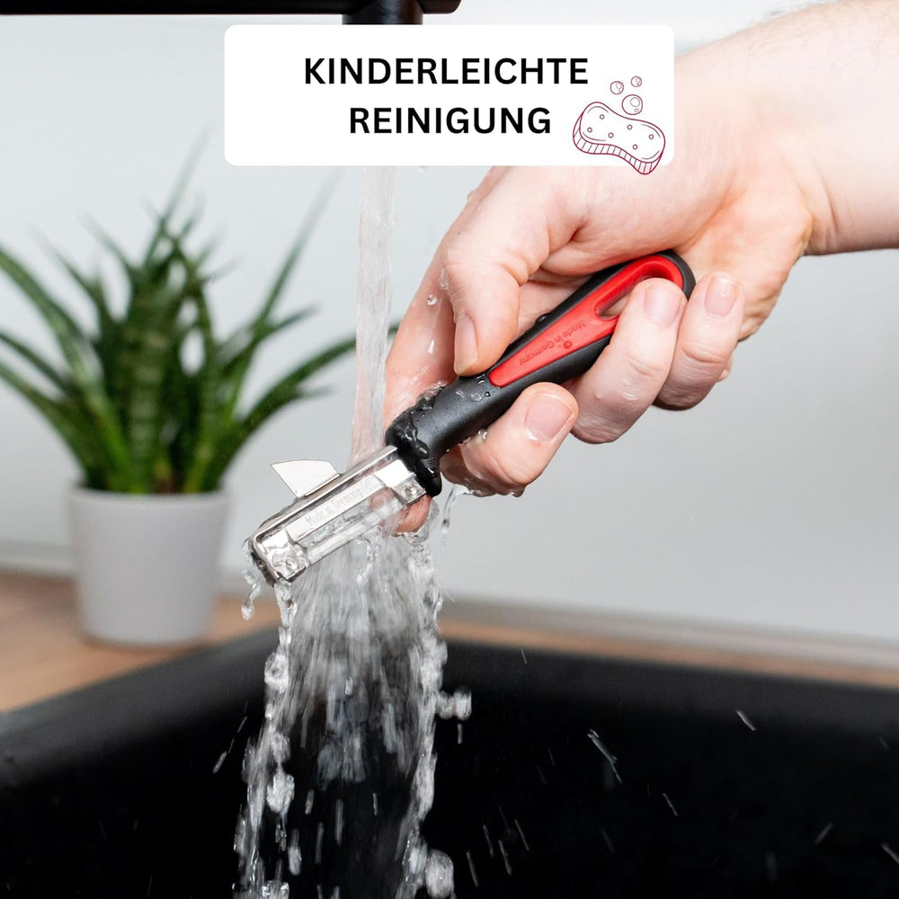 Westmark 29092270 sparschäler gallant, pp/tpe/edelstahl, schwarz / rot, 16,5 x 3,7 x 2 cm pelador naty shop