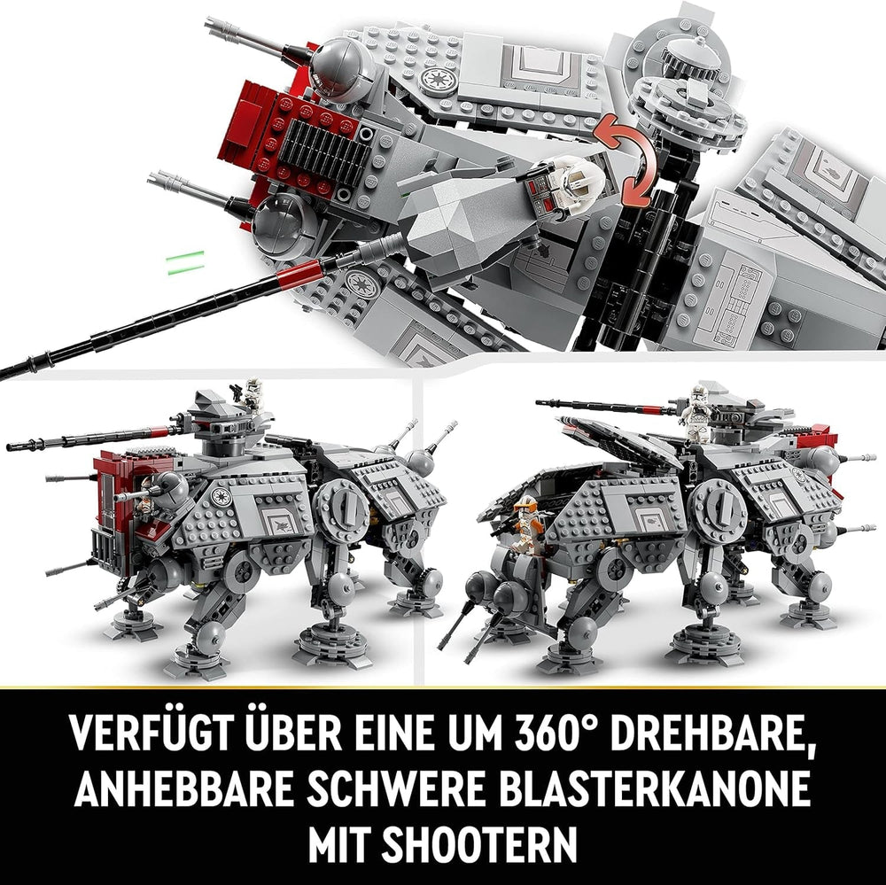 LEGO Star Wars Juego de minifiguras de modelo de juguete móvil At-Te Walker que incluye 3 soldados clon, droides de batalla y droide araña enano 75337 Juegos de construcción Besuche den LEGO-Store