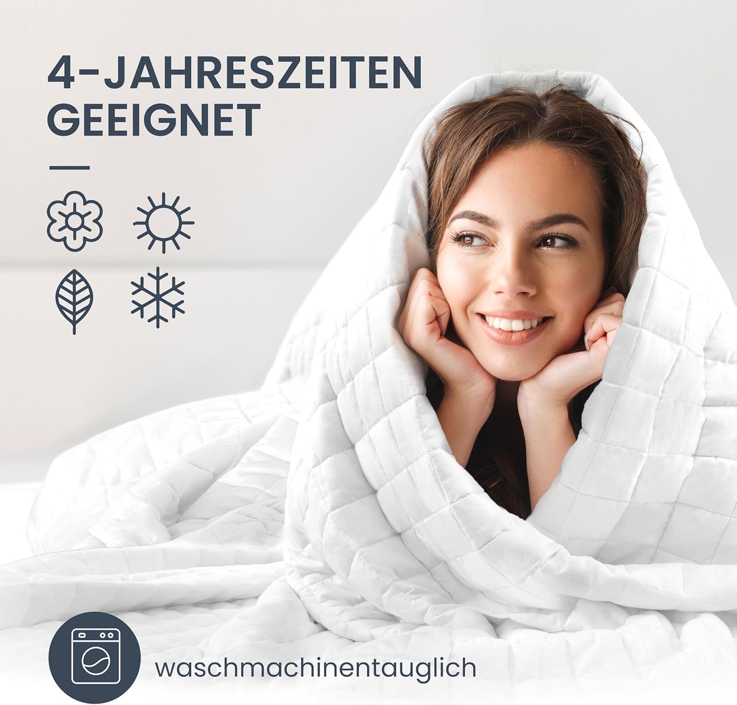 Manta terapéutica de 7 kg I 135X200Cm I Para un sueño reparador I Manta lastrada de alta calidad hecha de algodón transpirable I Antiestrés y terapéutico - Incluye caja de embalaje con asa de transporte Camas y mantas Besuche den mÃ¼Ã¼d-Store