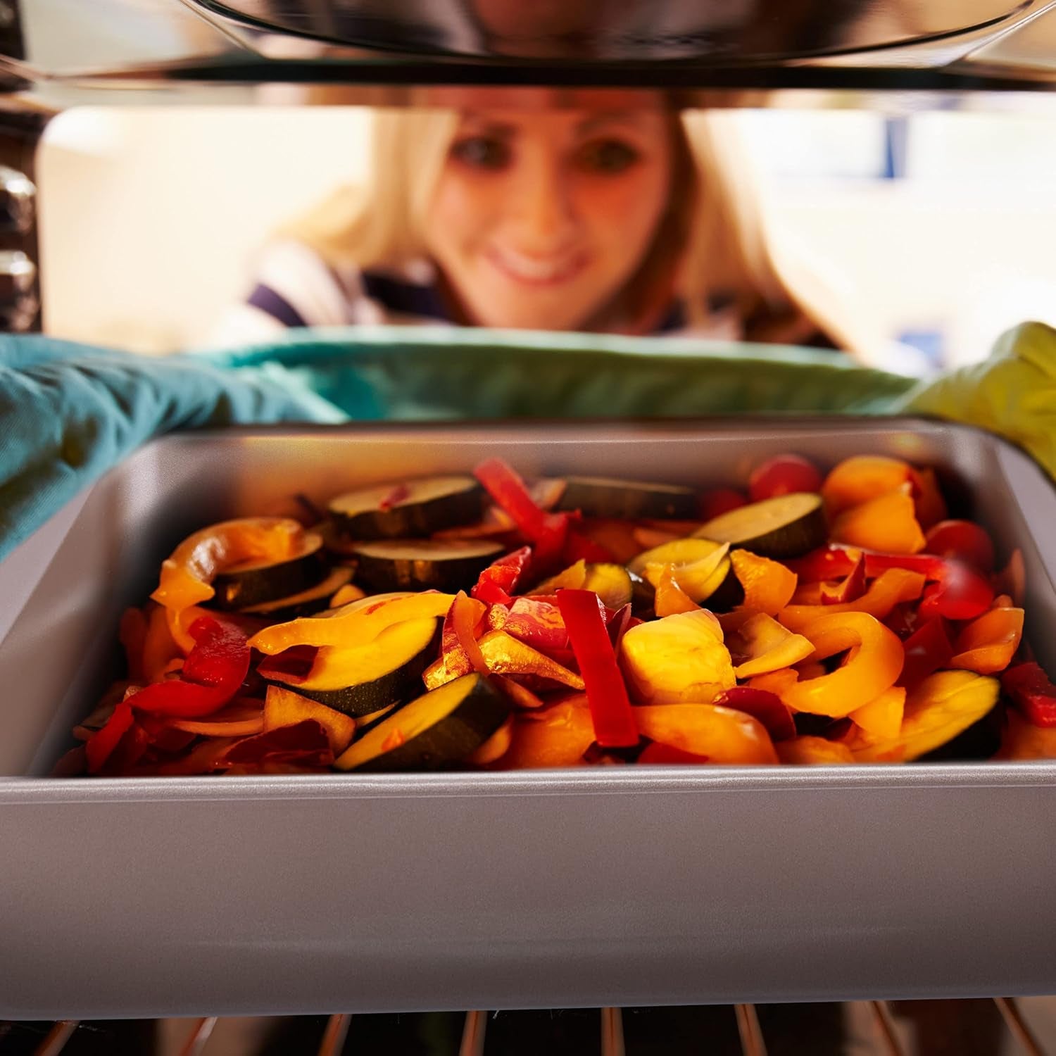 Molde para horno Relaxdays, antiadherente, 4 litros, acero al carbono, marrón Moldes y bandejas para horno Naty Shop