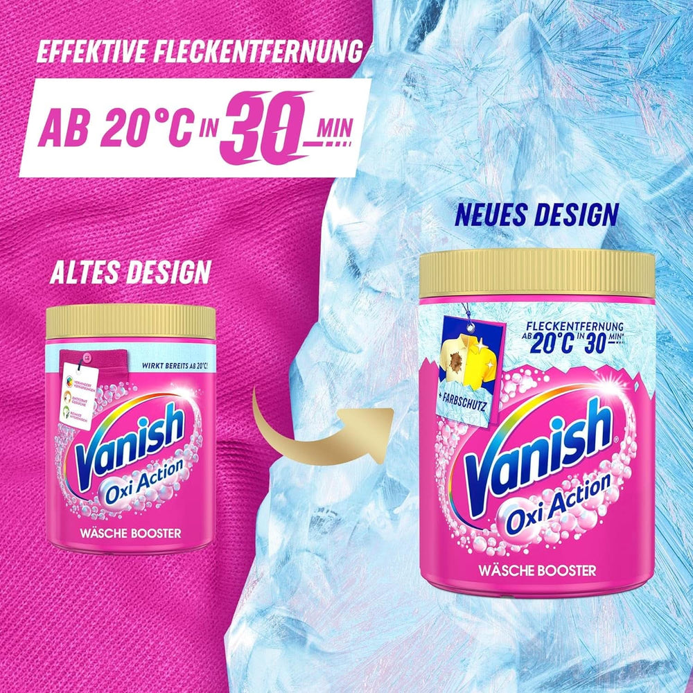 Vanish Oxi Action Powder Pink - 1,125 Kg - Polvo quitamanchas y mejorador de la ropa sin cloro - para ropa de color Detergentes para la ropa Naty Shop