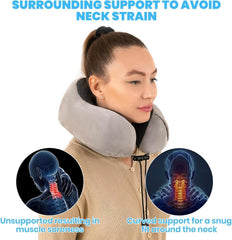 Good Nite Neck Pillow Airplane Neck Pillow Travel Pillow Adult Neck Pillow Car Home Pillow Head Pillow Ergonomic Memory Foam Washable With Narrow Back Adjustable Grey Perne calatorie Naty Shop