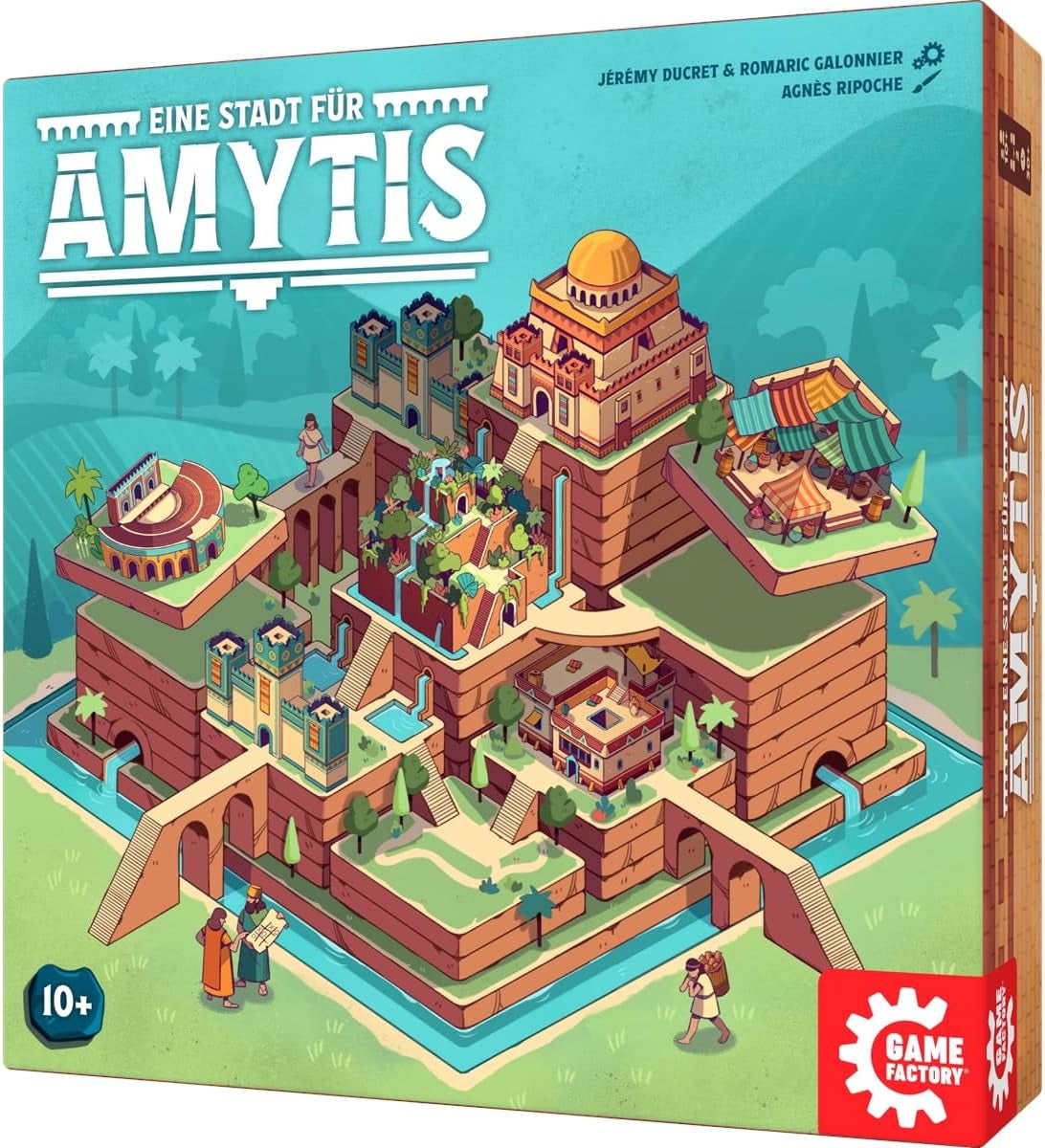 Game Factory 646044 Un oraș pentru Amytis, joc captivant de dueluri, joc tactic pentru 2 jucători cu vârsta de la 10 ani în sus, joc de societate pentru 2 jucători, joc de petrecere