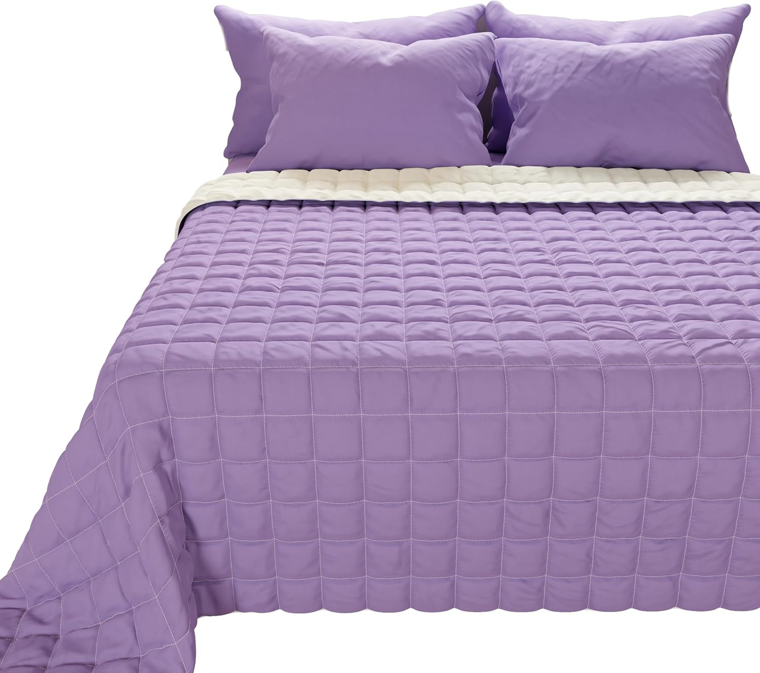 PETTI Artigiani Italiani - Cubrecama individual, cubrecamas doble cara, cubremuelles, azul medianoche, blanco, 100% Made in Italy Edredones y edredones Naty Shop Rosa Medidas cama 180 (260 X270 Cm)