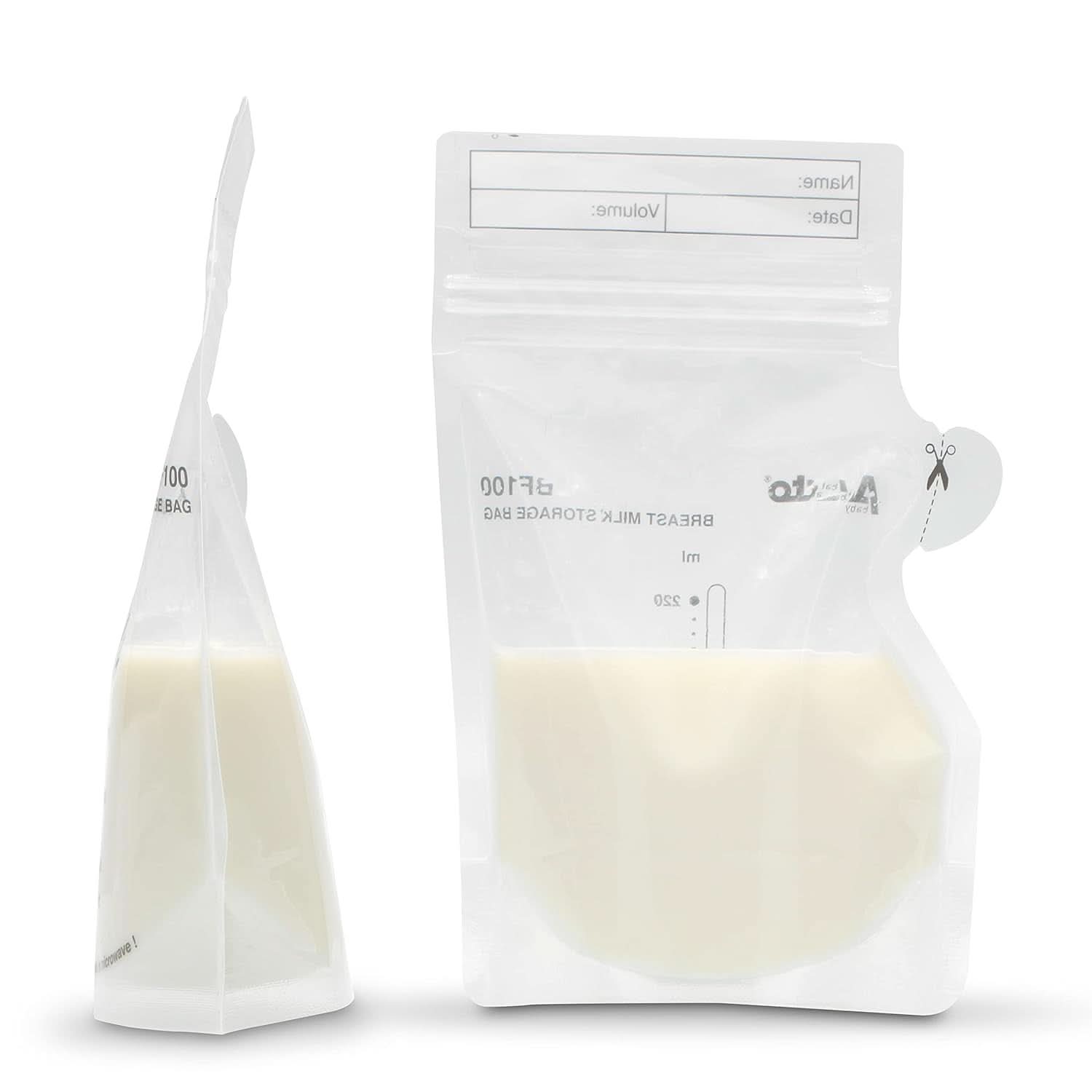 BF100 Bolsa de almacenamiento para leche materna - Bolsa para leche materna - capacidad 220 Ml - 100 piezas - Transparente Alimentación y Accesorios Lactancia Bebe Naty Shop