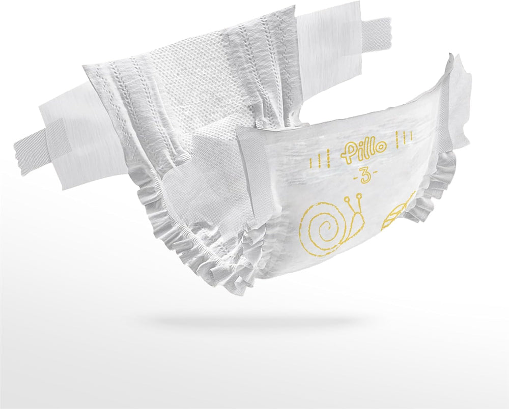 Pañales Pillo 3 - Caja de 168 pañales, 6 paquetes de 28 pañales cada uno, talla 3 - Midi (6-10 kg) - Pañales para bebés