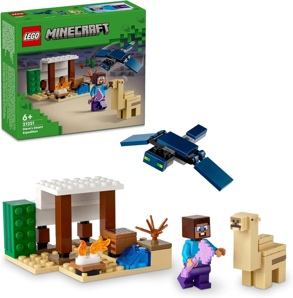 LEGO Minecraft Expedición al Desierto de Steve, Set de Videojuegos para Niños y Niñas, Bioma de Steve, Casa, Figuras y Camello de Juguete, Regalo para Jugadores a Partir de 6 Años 21251 Juegos de Construcción Besuche den LEGO-Store Default Title