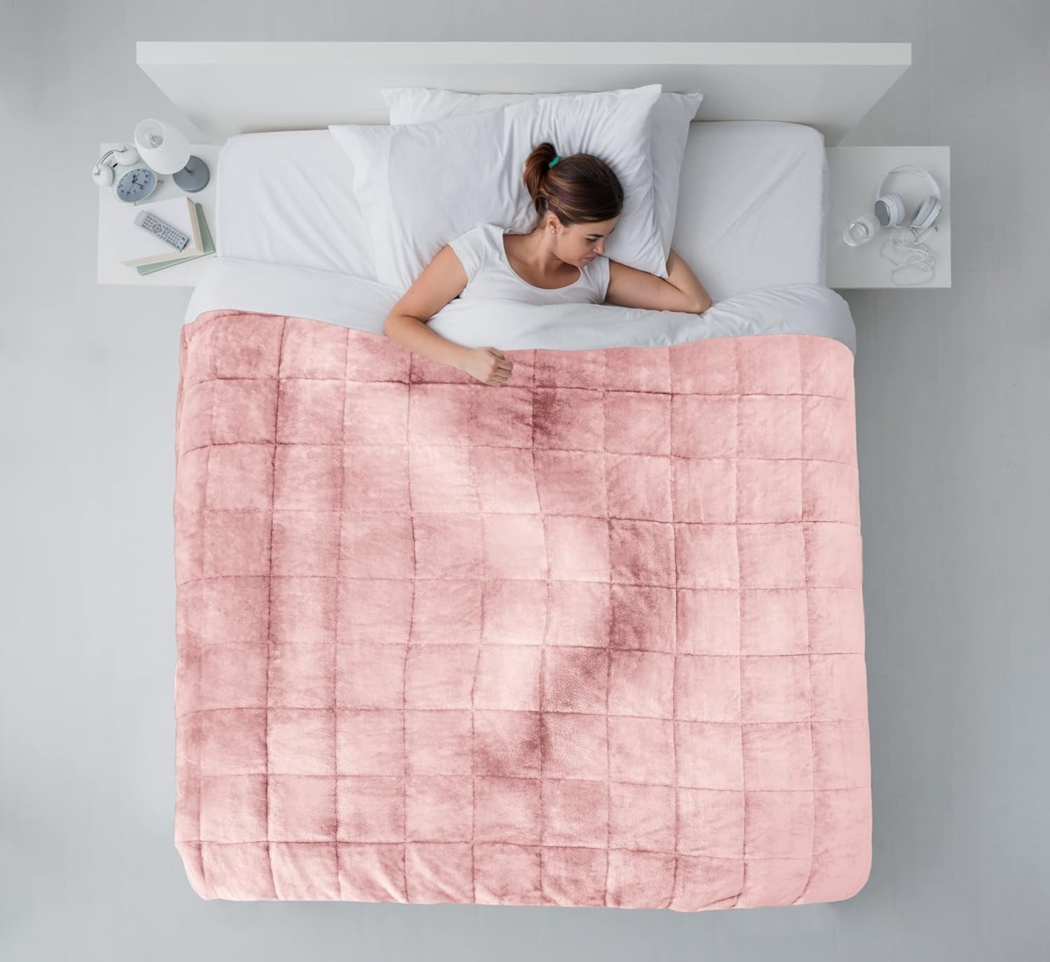 Manta Sherpa lastrada Emma Barclay, 127 x 152 cm, rosa rubor Emma Barclay Beds and Blankets