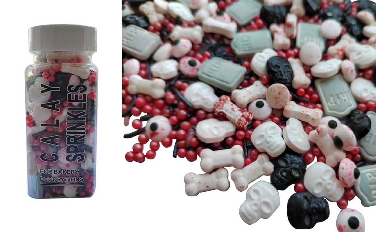 Decoratiuni comestibile, bombonele si sprinkles, pentru Halloween, 100 grame Sprinkles Naty Shop