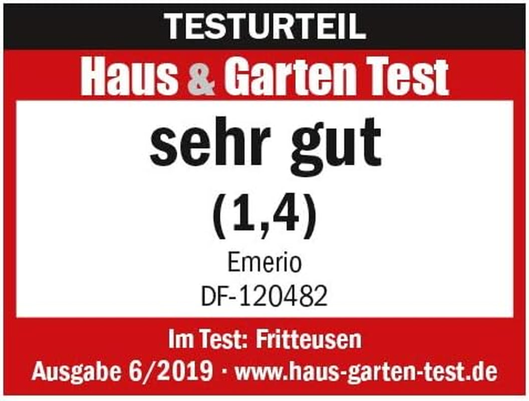 Freidora de aceite Emerio 3,0L con tecnología Zona Fría, 2000 W Electrodomésticos Naty Tienda