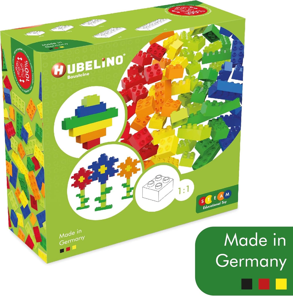 Hubelino #400390 120-teiliges Bausteine Set, kompatibel mit großen Bausteinen Anderer Hersteller, Made in Germany