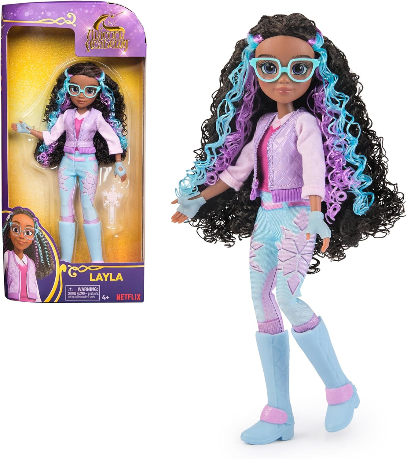 Unicorn Academy Deluxe Masked Ball Sophia - Muñeca de 24 cm de la popular serie de Netflix con 2 conjuntos, disfraces clásicos y juegos de rol, a partir de 4 años Naty Shop Dolls Layla Doll Dress Up