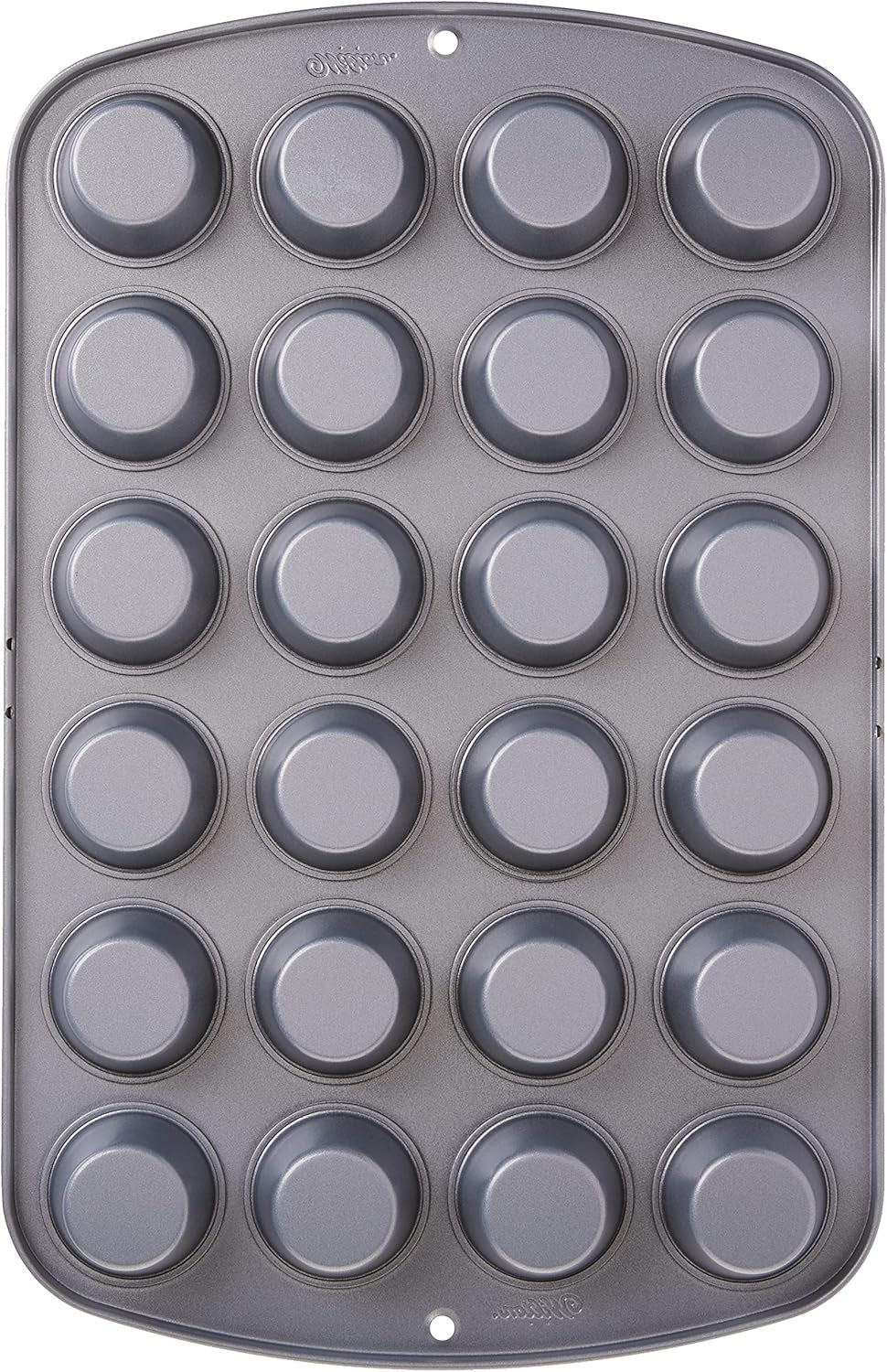 Wilton 24 Er Mini-Muffinbackform, Antihaftbeschichte, Silber Moldes y bandejas para hornear Naty Shop