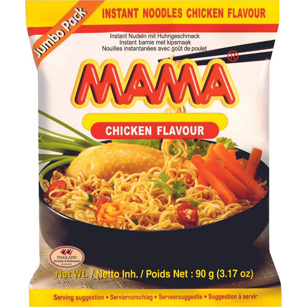 MAMA - Fideos instantáneos con pollo - Paquete múltiple (30 X 55 GR)