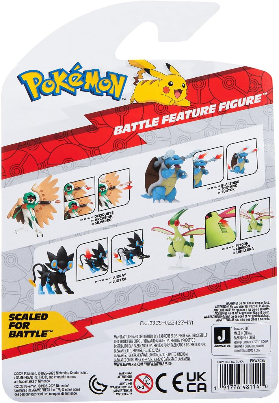 Pokémon PKW3035 - Battle Feature Figure - Turtok, figură mobilă oficială, 11.5 cm Action figures Naty Shop