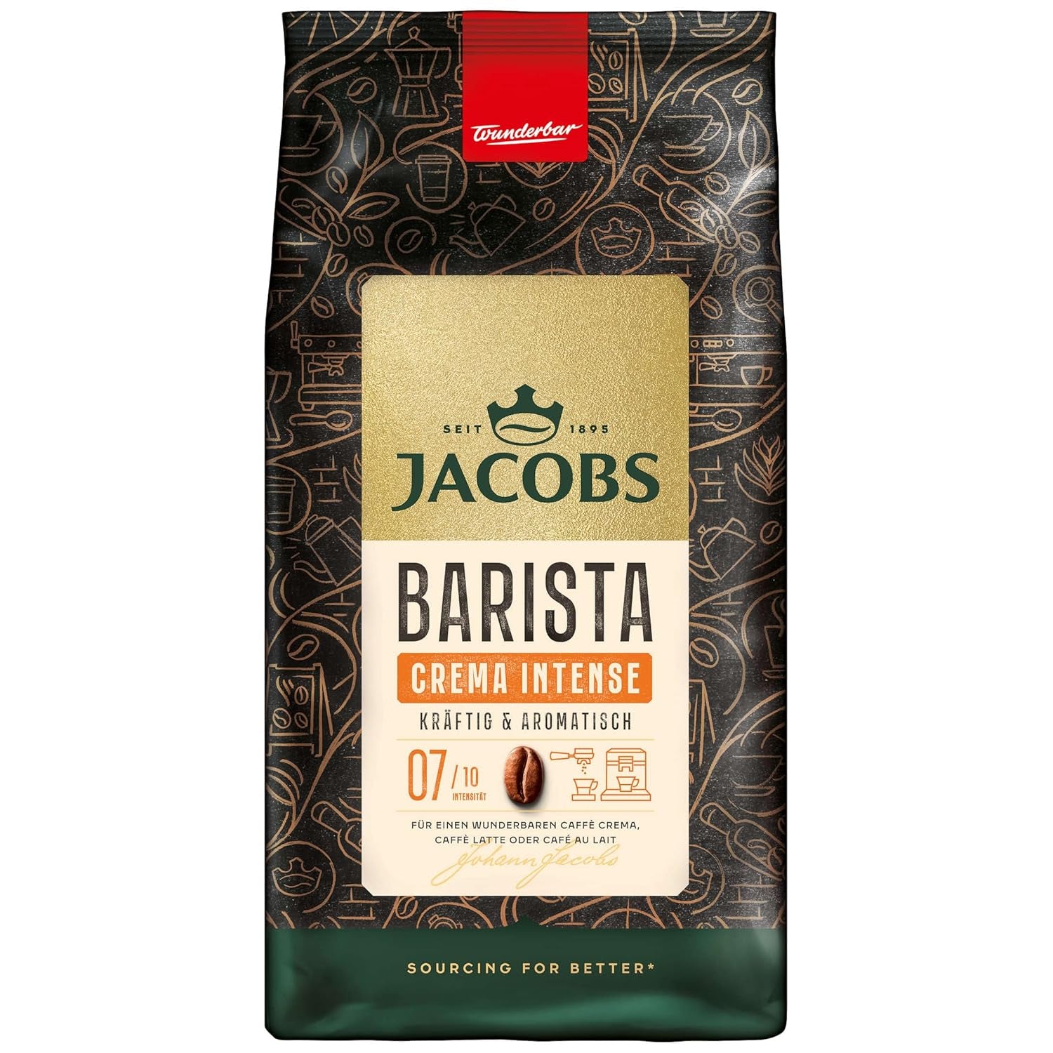 Cafea boabe întregi JACOBS Barista Editions Crema Intense (4 x 1 kg)