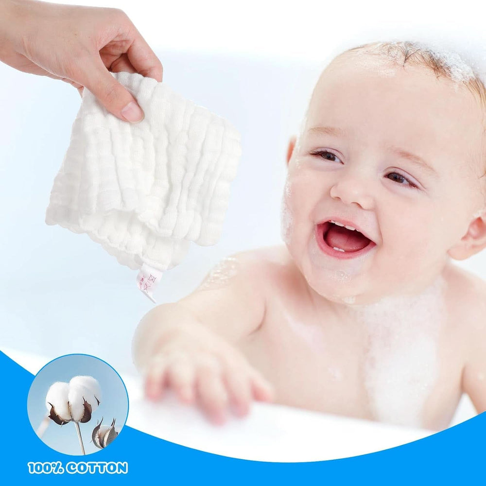 EXTSUD toallitas bebe, pack de 10 toallitas bebe muselina Madre e Niño Naty Shop