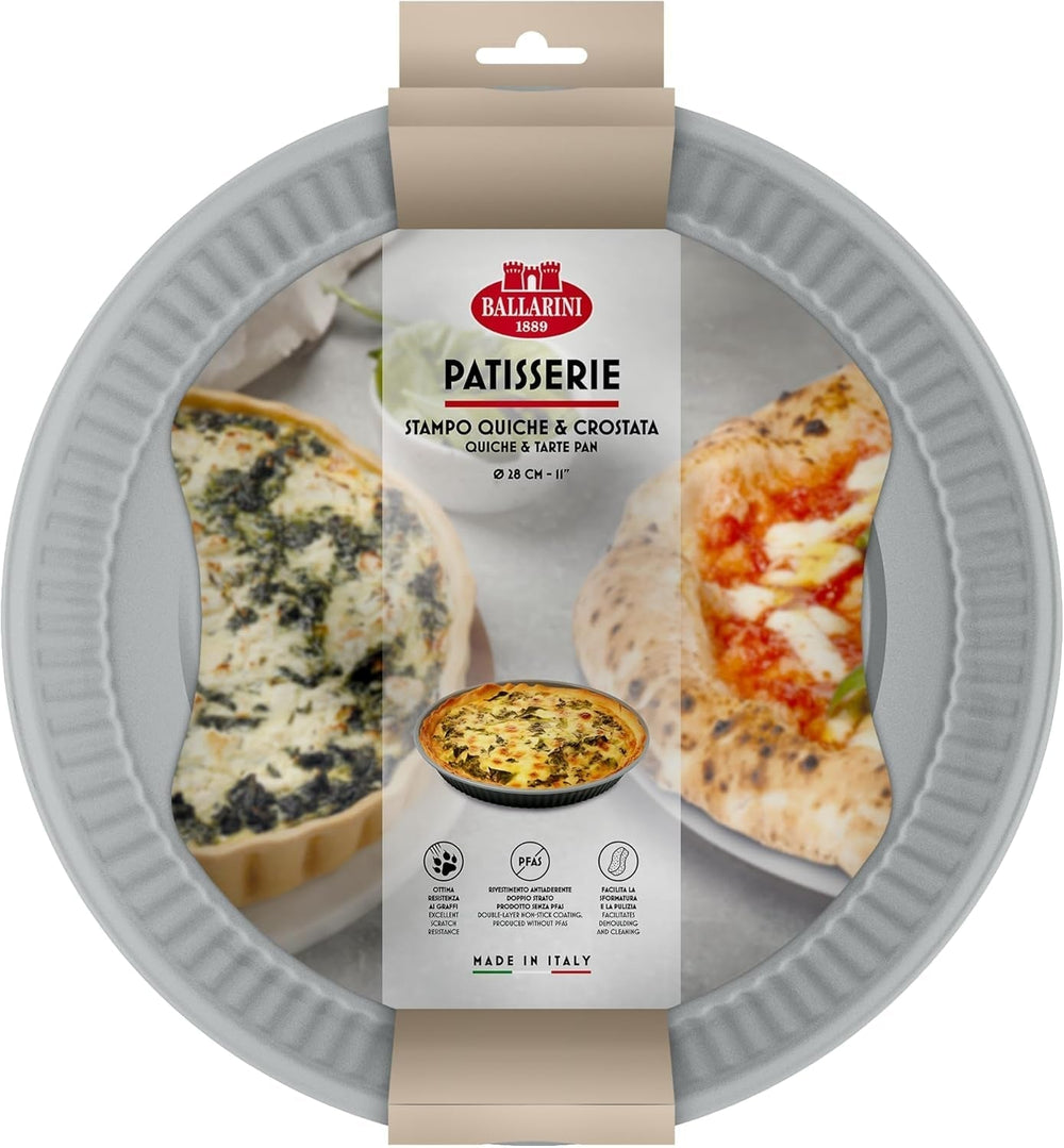 Ballarini, Molde para hornear, varios modelos Moldes y bandejas Naty Shop Molde para tarta Quiche Gris 28 cm