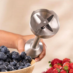 Cecotec Stabmixer Power Retrogreen 1200MAX Cream&Crush, Maximalleistung 1200 W, Tecnología Crossblades, 2 velocidades, Zubehörset Spülmaschinenfest, Spritzschutzhaube Kitchen Naty Shop