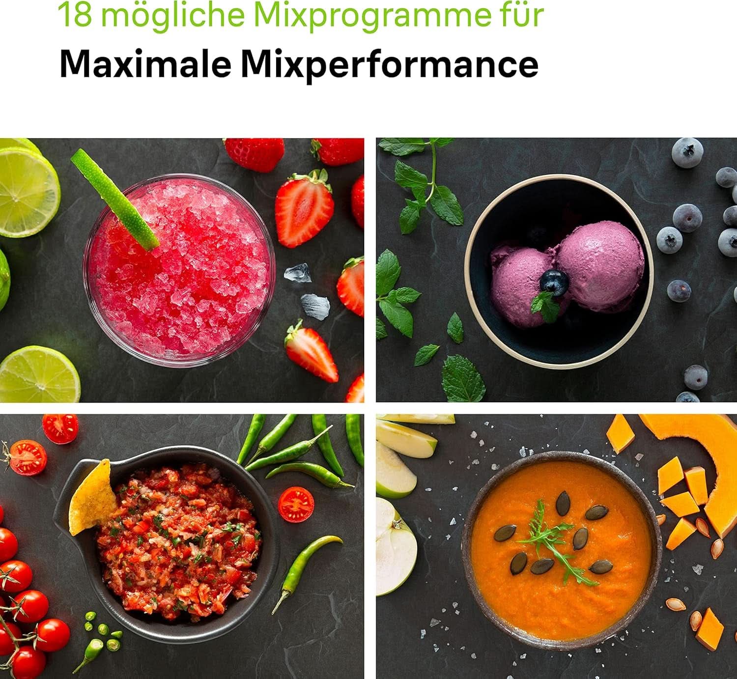 Braun Hochleistungsmixer Powerblend 9 JB9040 - Batidora de pie con mezclador de vidrio, 18 programas de mezcla, 10 Geschwindigkeiten + función de pulso, función Heiße Suppen, programa de reinigung, Stampfer, 1600 W, Schwarz Kitchen Naty Shop