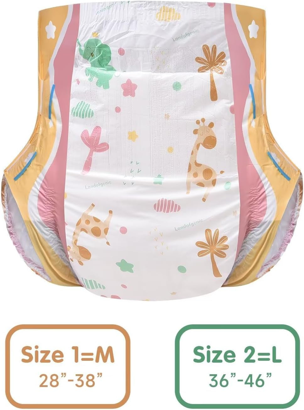 Landofgenie Pañales sin cordones para adultos para la noche, 10 piezas